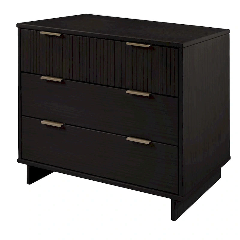 Ensemble commode et table de chevet standard Manhattan Comfort 2 pièces Granville en bois massif moderne