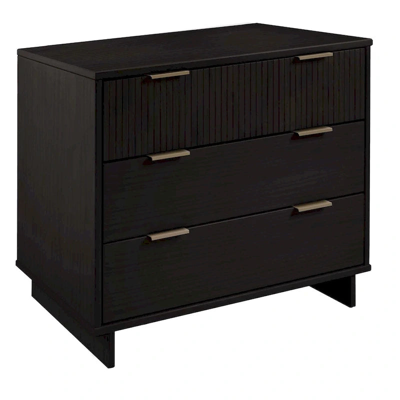 Ensemble commode et table de chevet standard Manhattan Comfort 2 pièces Granville en bois massif moderne