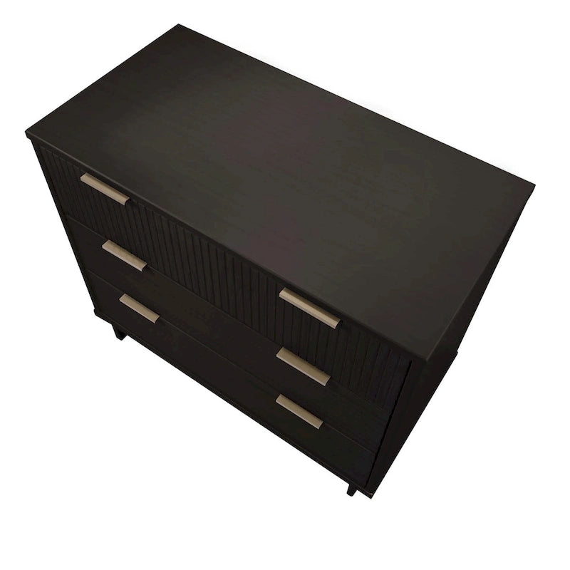 Ensemble commode et table de chevet standard Manhattan Comfort 2 pièces Granville en bois massif moderne