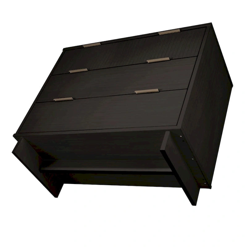 Ensemble commode et table de chevet standard Manhattan Comfort 2 pièces Granville en bois massif moderne