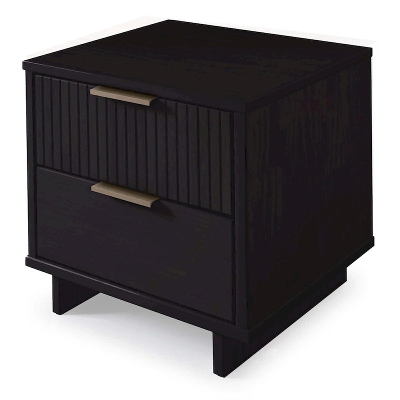 Ensemble commode et table de chevet standard Manhattan Comfort 2 pièces Granville en bois massif moderne