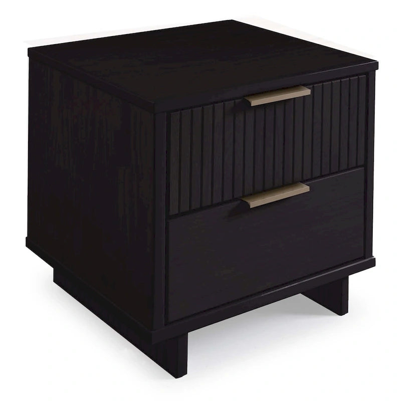 Ensemble commode et table de chevet standard Manhattan Comfort 2 pièces Granville en bois massif moderne