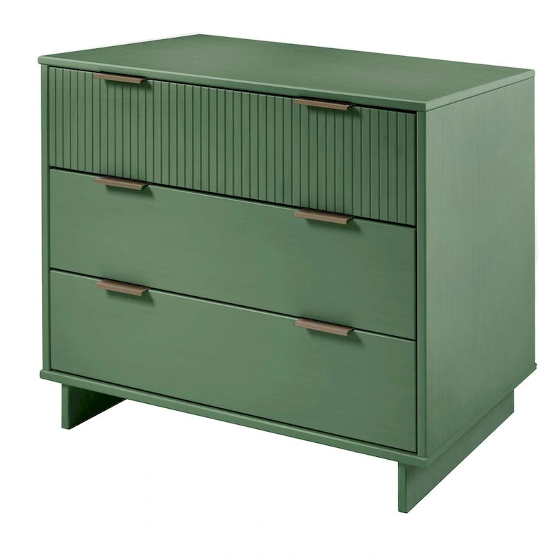 Ensemble commode et table de chevet standard Manhattan Comfort 2 pièces Granville en bois massif moderne