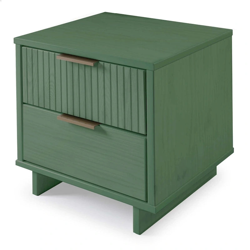 Ensemble commode et table de chevet standard Manhattan Comfort 2 pièces Granville en bois massif moderne