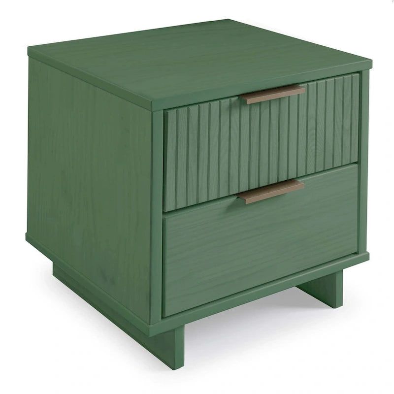 Ensemble commode et table de chevet standard Manhattan Comfort 2 pièces Granville en bois massif moderne