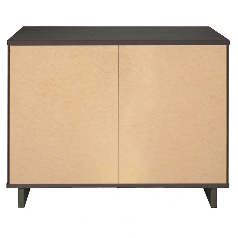Ensemble commode et table de chevet standard Manhattan Comfort 2 pièces Granville en bois massif moderne