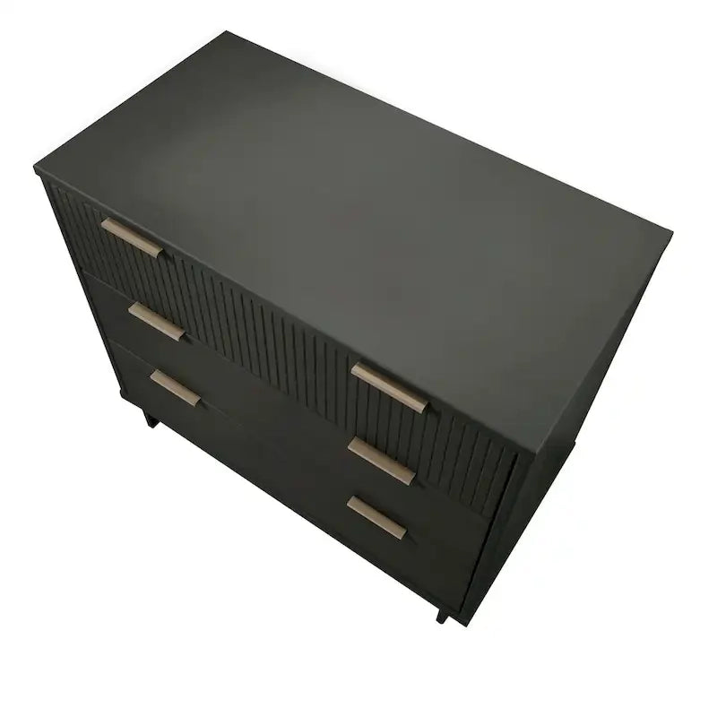 Ensemble commode et table de chevet standard Manhattan Comfort 2 pièces Granville en bois massif moderne