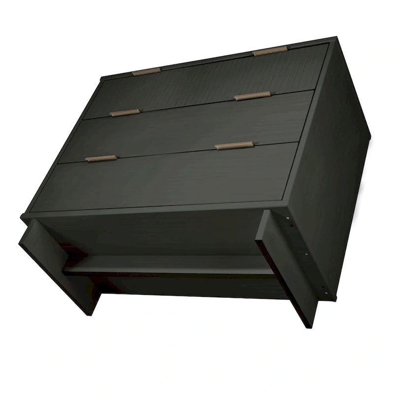 Ensemble commode et table de chevet standard Manhattan Comfort 2 pièces Granville en bois massif moderne