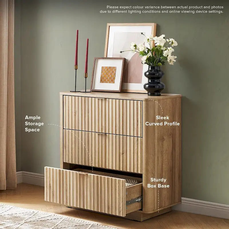 Mopio Brooklyn Cassettiera a 3 cassetti