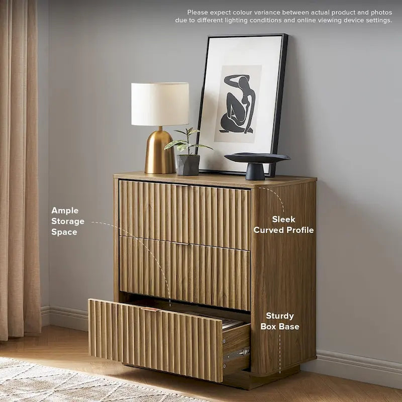Mopio Brooklyn Cassettiera a 3 cassetti