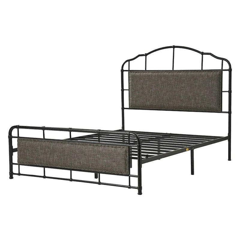 Eufemia Industrial 62 - Telaio letto in metallo con testiera alta di HULALA HOME