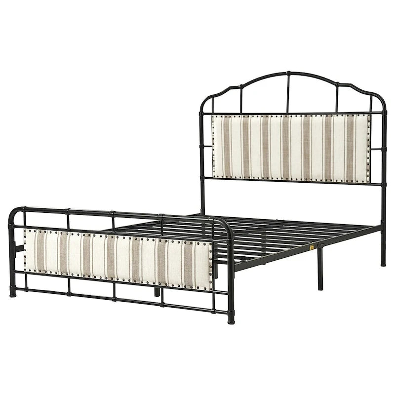 Eufemia Industrial 62 - Telaio letto in metallo con testiera alta di HULALA HOME