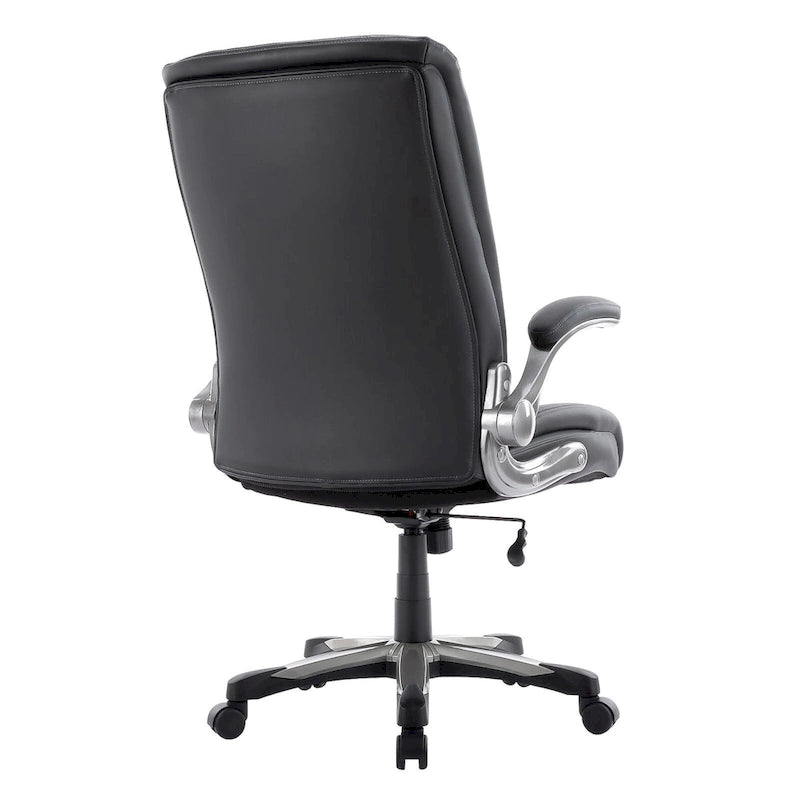Sedia da ufficio direzionale per computer ad alto schienale, robusta e di grandi dimensioni, braccioli ribaltabili, sedile ampio e spesso per ufficio domestico, 180 kg